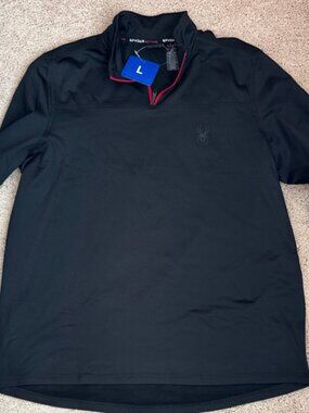 Spyder Black Long-Sleeve Pullover